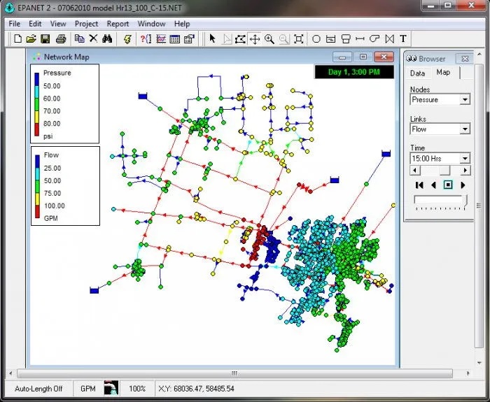 Import Drinking Water Supply network data in Epanet ?