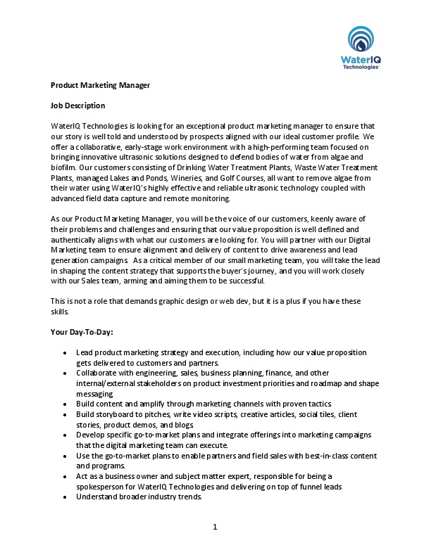 Product Marketing Manager
