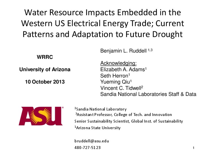Water Resource in US Energy 2013