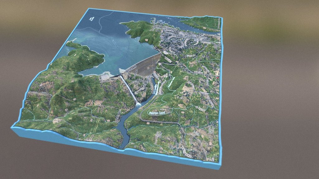 Interactive 3D Model of Oroville Dam Before Spillway