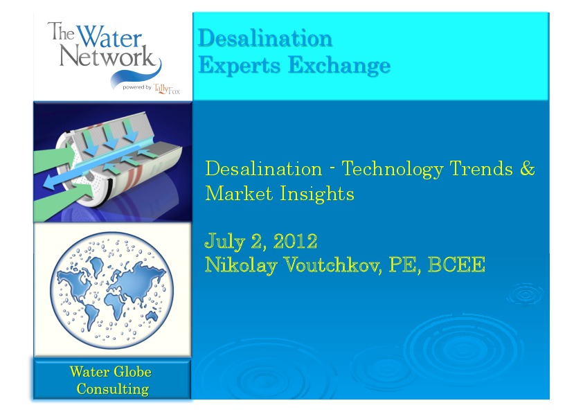 Desalination Technology Trends and Market Insights- SIWW 2012 Nikolay Voutchkov