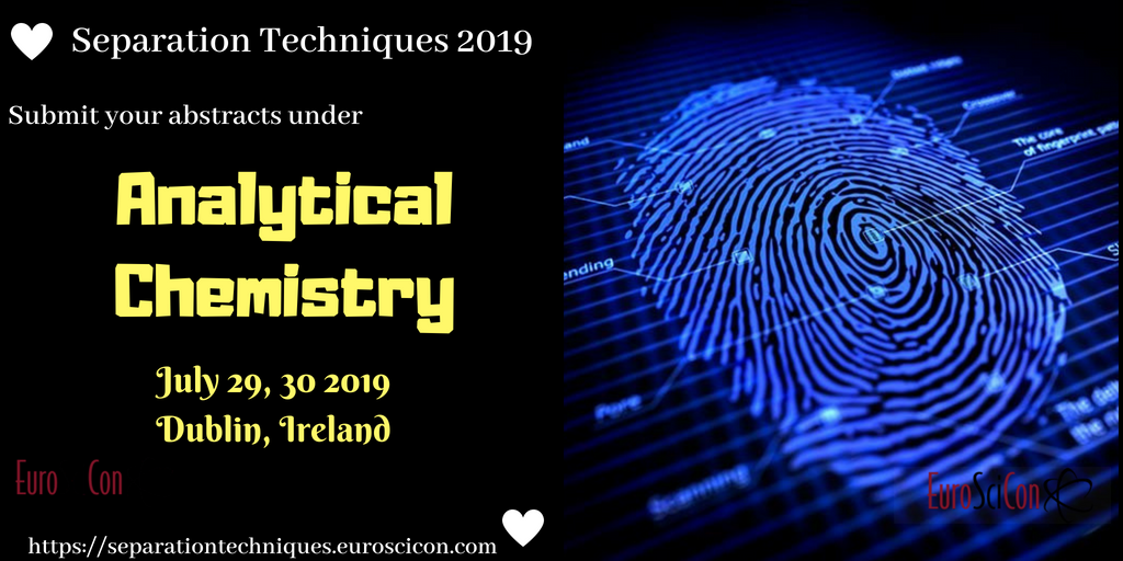 W:https://separationtechniques.euroscicon.com&nbsp; # Analyticalchemistry is the study deals with instruments and techniques used to determine t...