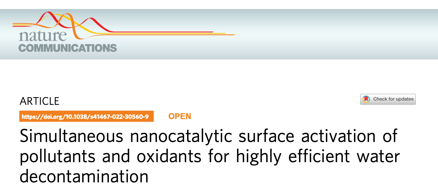 A new water decontamination technology, the direct oxidative transfer process (DOTP)