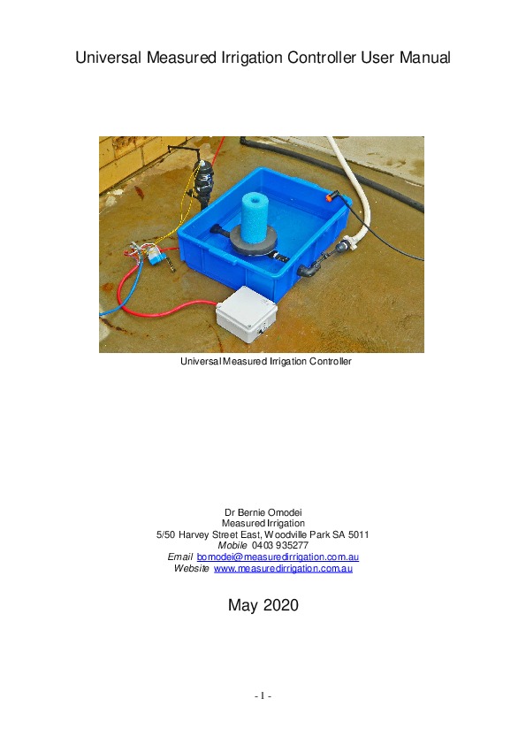 Sunset Measured Irrigation Controller