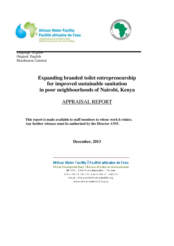 Expanding Toilet Enterpreneurship in Africa 2013