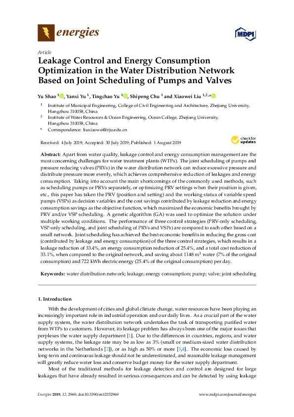 Leakage Control and Energy Consumption Optimization (Research Paper)