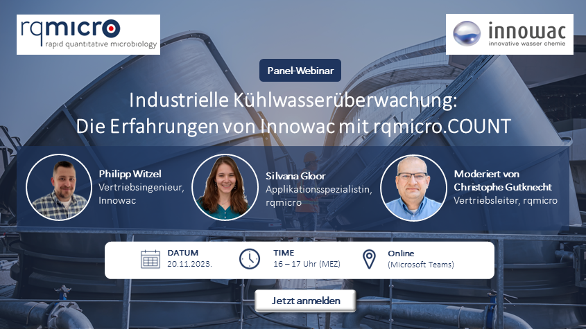 Panel-Webinar Announcement! Join us for an exclusive discussion on rqmicro.COUNT and its industrial cooling water application, in collaboration ...