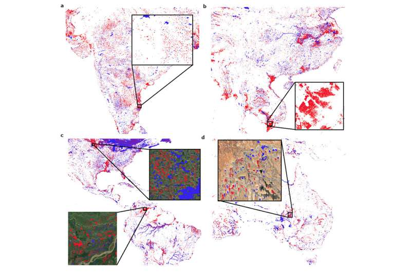 Data scientists use new techniques to identify lakes and reservoirs around the world