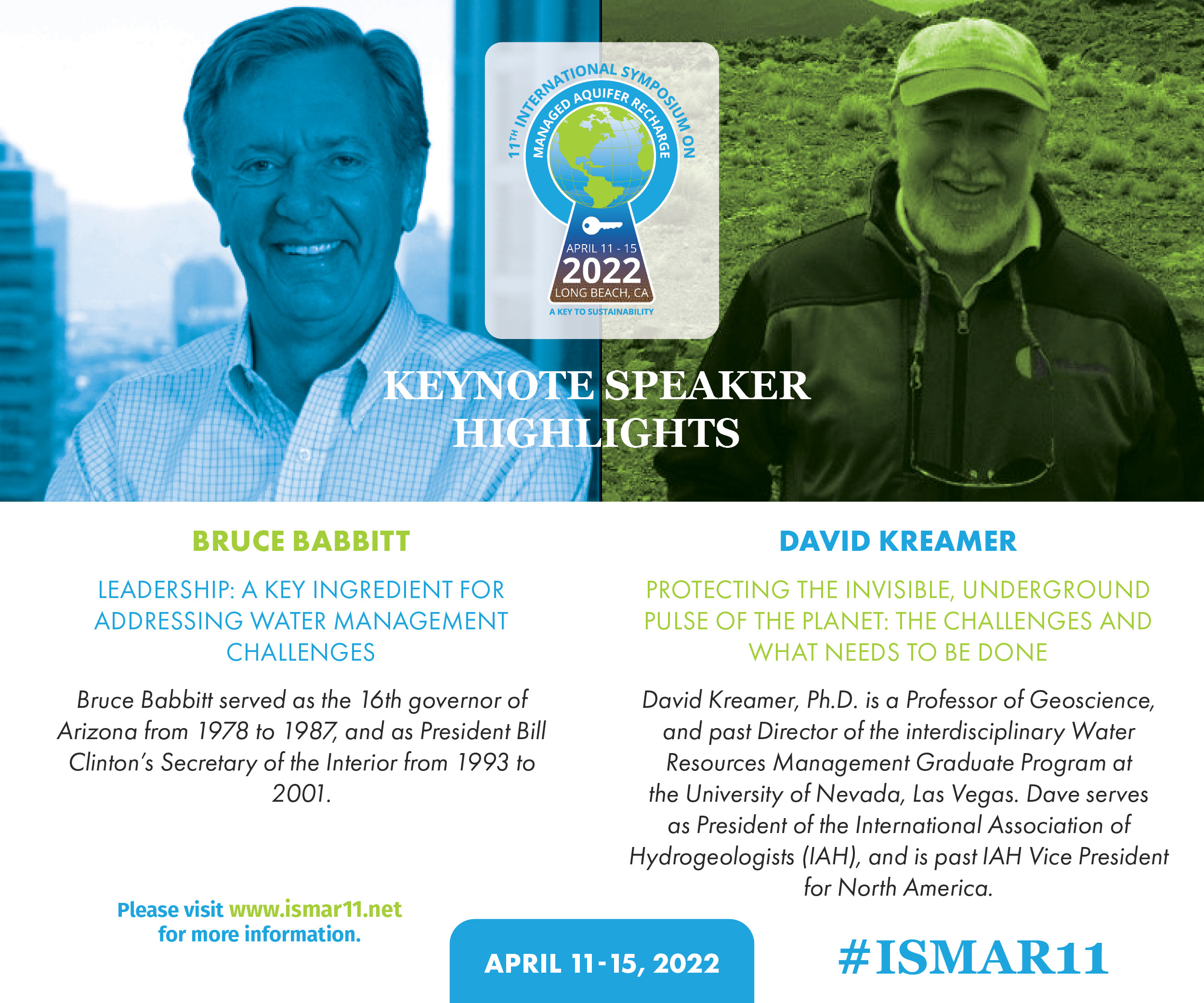 On-line registration of the 11th International Symposium on Managed Aquifer Recharge (ISMAR11) ends on March 28. Register today at www.ismar11.n...