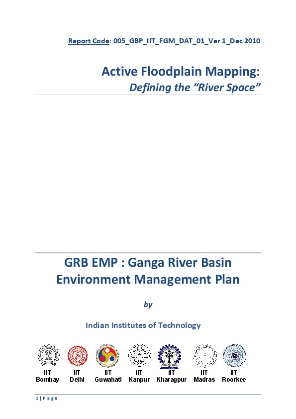 Active Floodplain Mapping: Defining the "River Space"