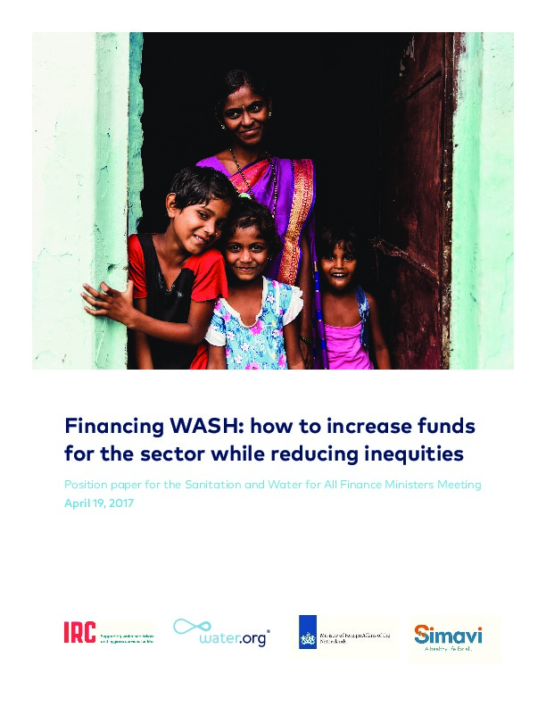 Financing WASH: how to increase funds for the sector while reducing inequalities
