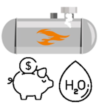 simply calculate savings on the steam boiler