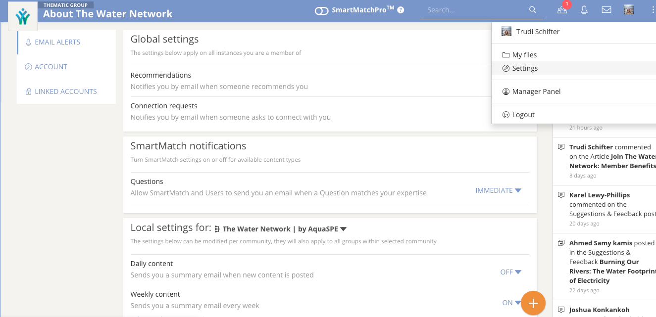 Member Preferences - how to set your email alerts and other settings