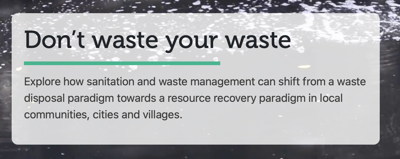 Don't waste your waste!  Resource Value Mapping (REVAMP) tool, available for free