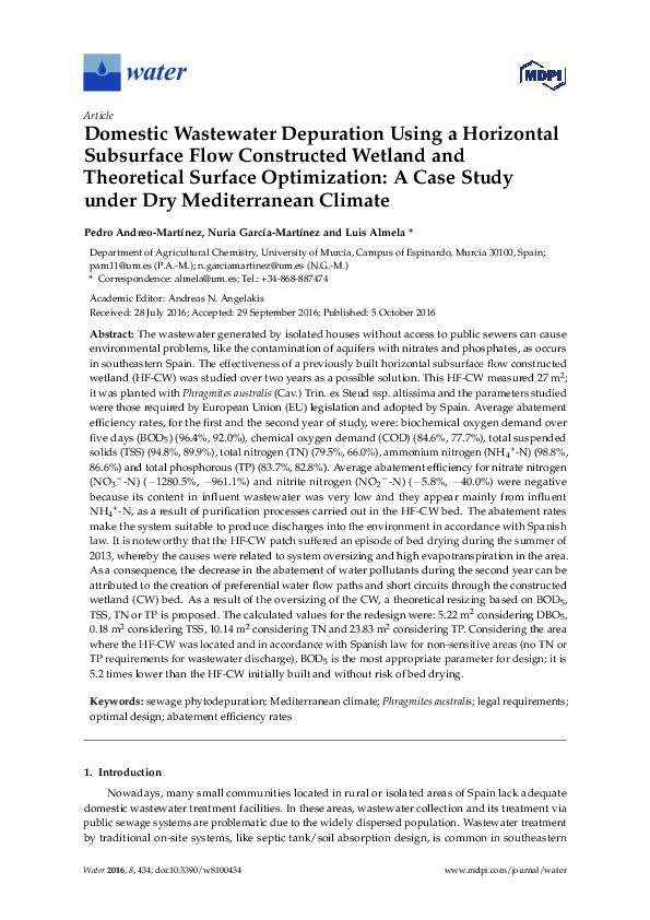 Horizontal Subsurface Flow Constructed Wetlands - Case Study