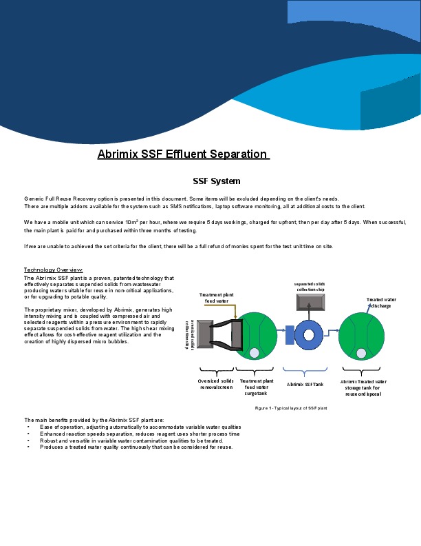 SSF System Generic Full Reuse Recovery