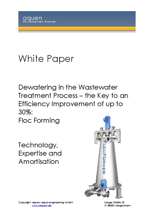 White Paper: Dewatering in the Wastewater Treatment Process – the Key to an Efficiency Improvement