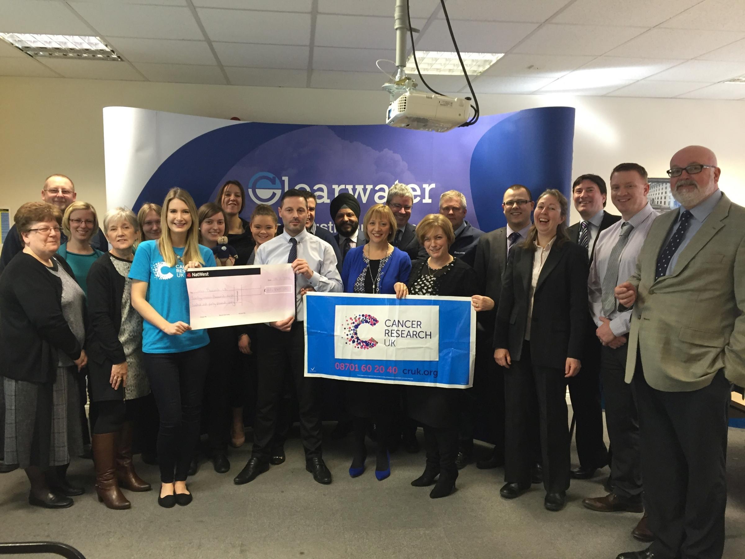 Clearwater Technology Raises £25,000 for Cancer Research to Celebrate Silver Aniversary