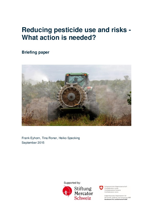 Reducing Pesticide Use and Risks - What Action is Needed?