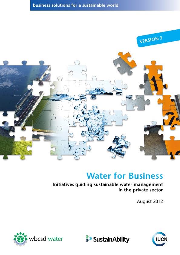 3rd edition of "Water for Business Guide" by WBCSD
