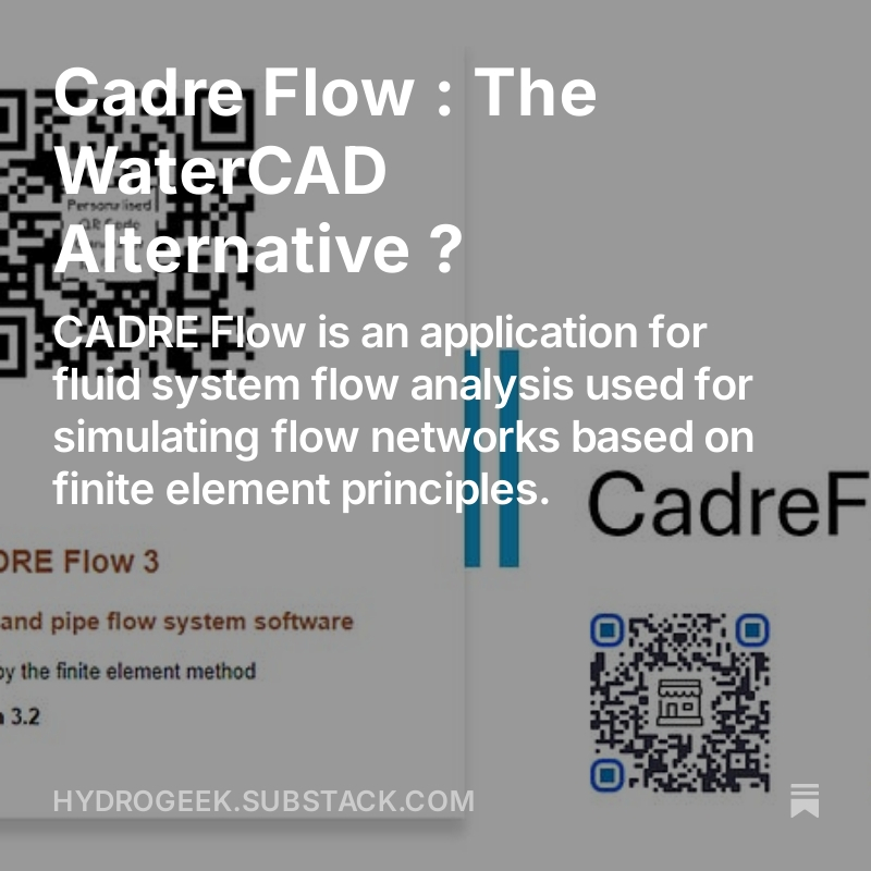 Cadre Flow : The WaterCAD Alternative ?