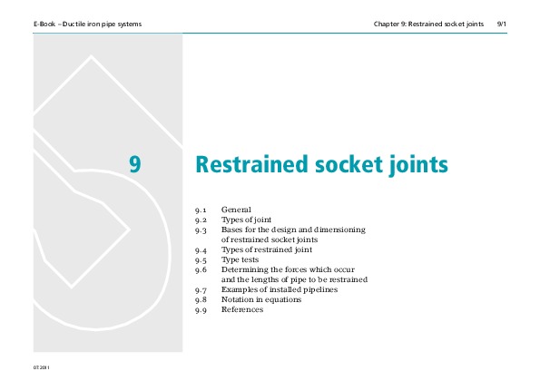 Restrained Socket Joints