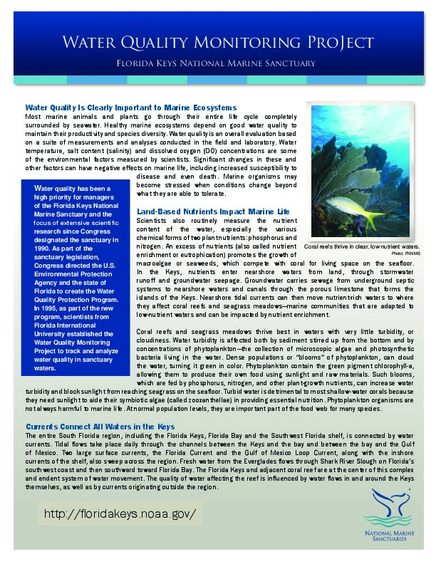 Water Quality Monitoring Project, 2011, Florida Keys National Marine Sanctuary