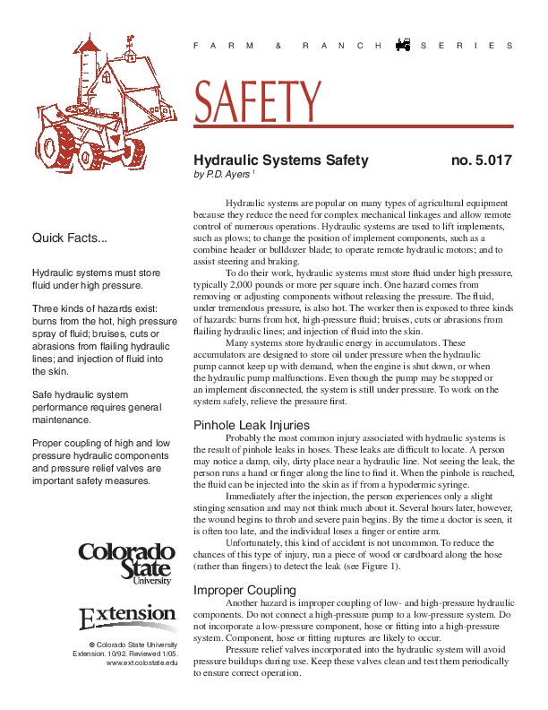 Hydraulic Systems Safety