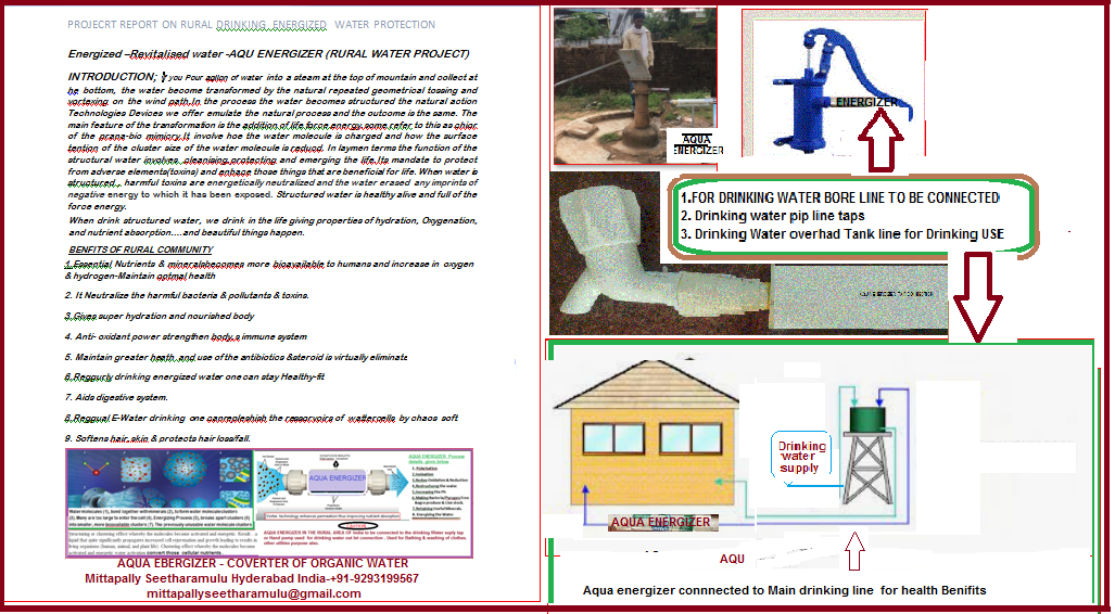 DRINKING WATER FOR HEALTH BENEFITS & DOMESTIC NEED FROM Drinking water supply