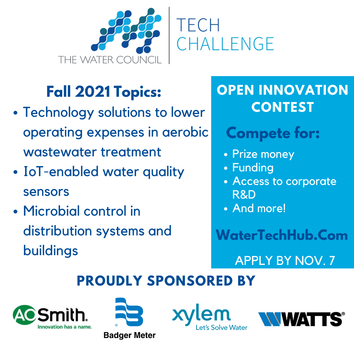 24 days remaining to submit an application for the fall Tech Challenge! Do you have a solution or technology for one of the three topic areas? A...