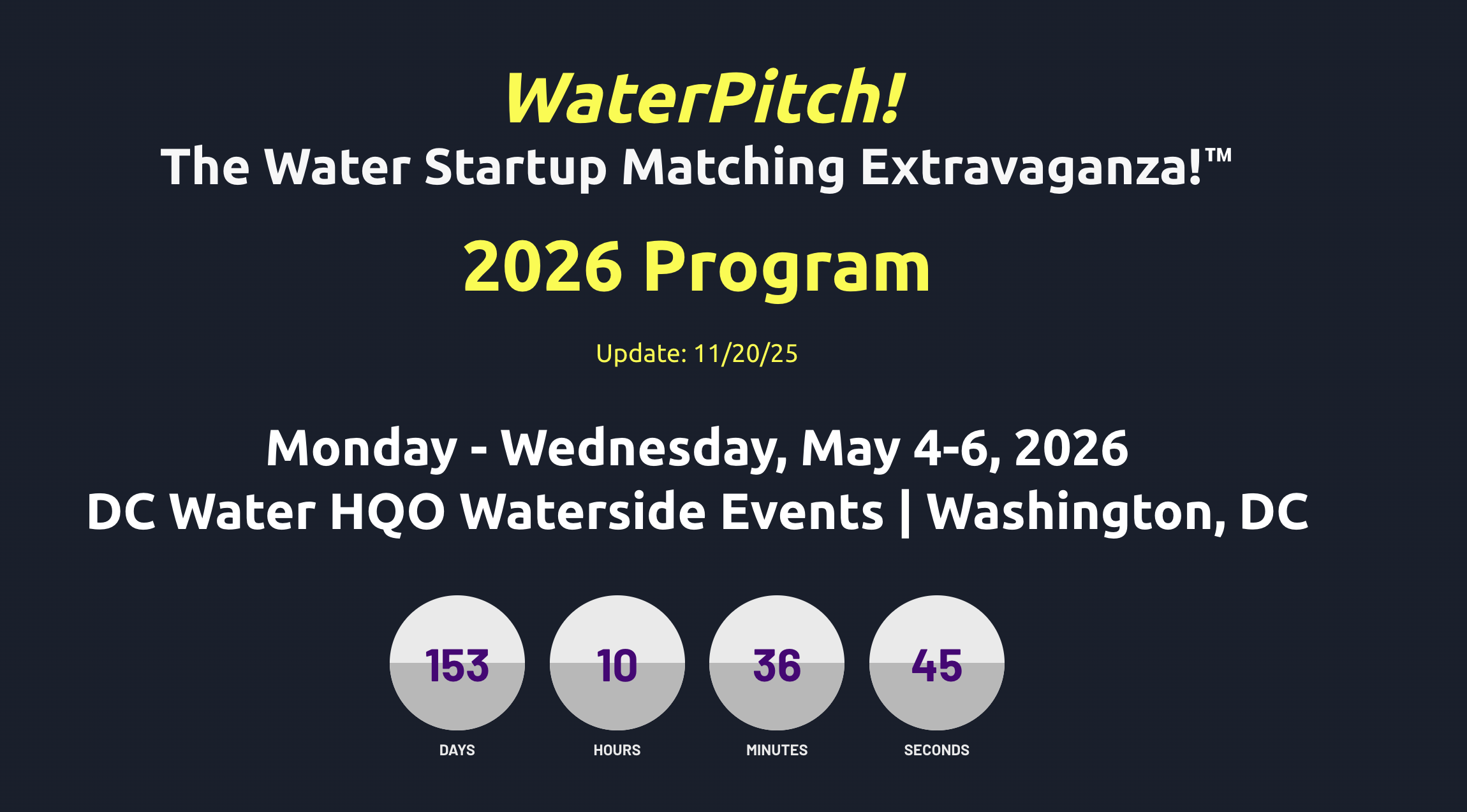 Water Pitch 2026