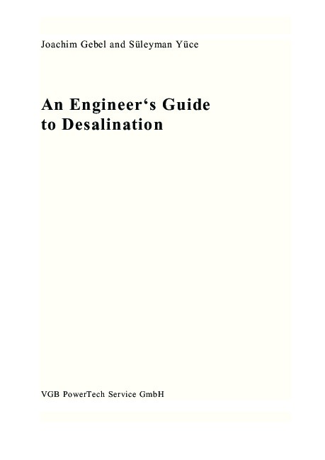 An Engineer‘s Guide to Desalination