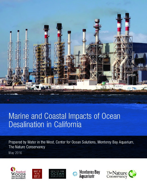 Marine and Coastal Impacts of Ocean Desalination in California