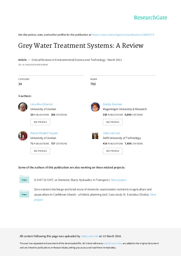 Document  - Grey Water Treatment Systems