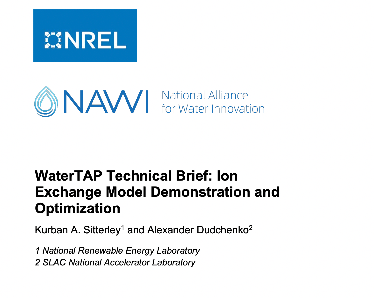 WaterTAP Technical Brief: Ion Exchange Model Demonstration and Optimization