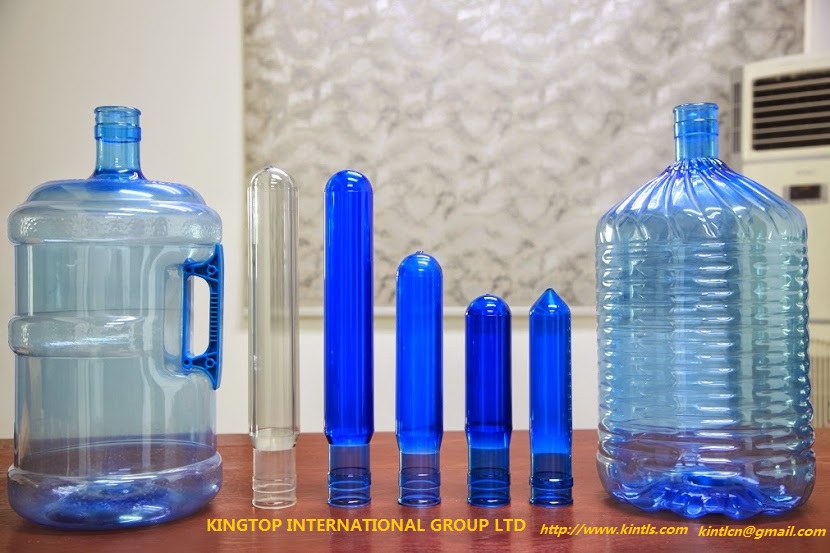 We supply bottle preforms for making 5-gallon bottleshttp://www.kintls.com/preform--cap--handle-for-5-gallon-bottle.html