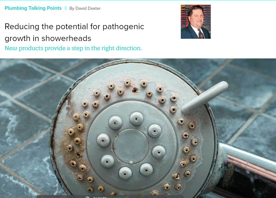 Minimizes the risk of Legionnaires' disease from sources of shower heads