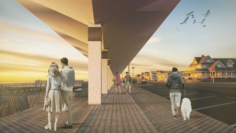 Unique seawall design provides rain-or-shine benefits