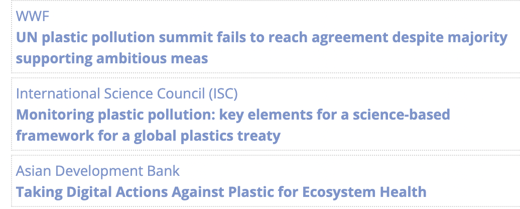 Advancing Global Solutions for Plastic Pollution