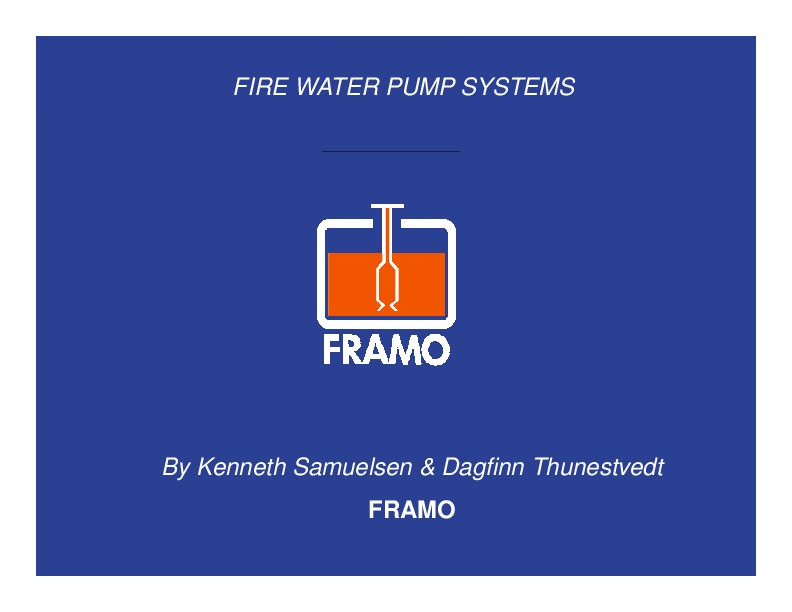 Fire Water Pumps Systems 2014 