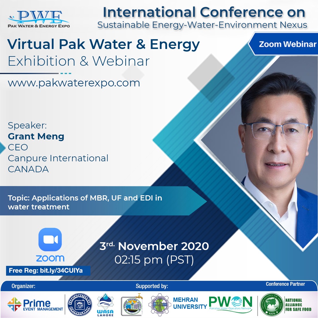 Webinar on Virtual Pak Water & Energy Expo. 3 - 5 November 2020.Free ​​​​​​Registration: ​​​​​​bit.ly/​​​​34CUlY...