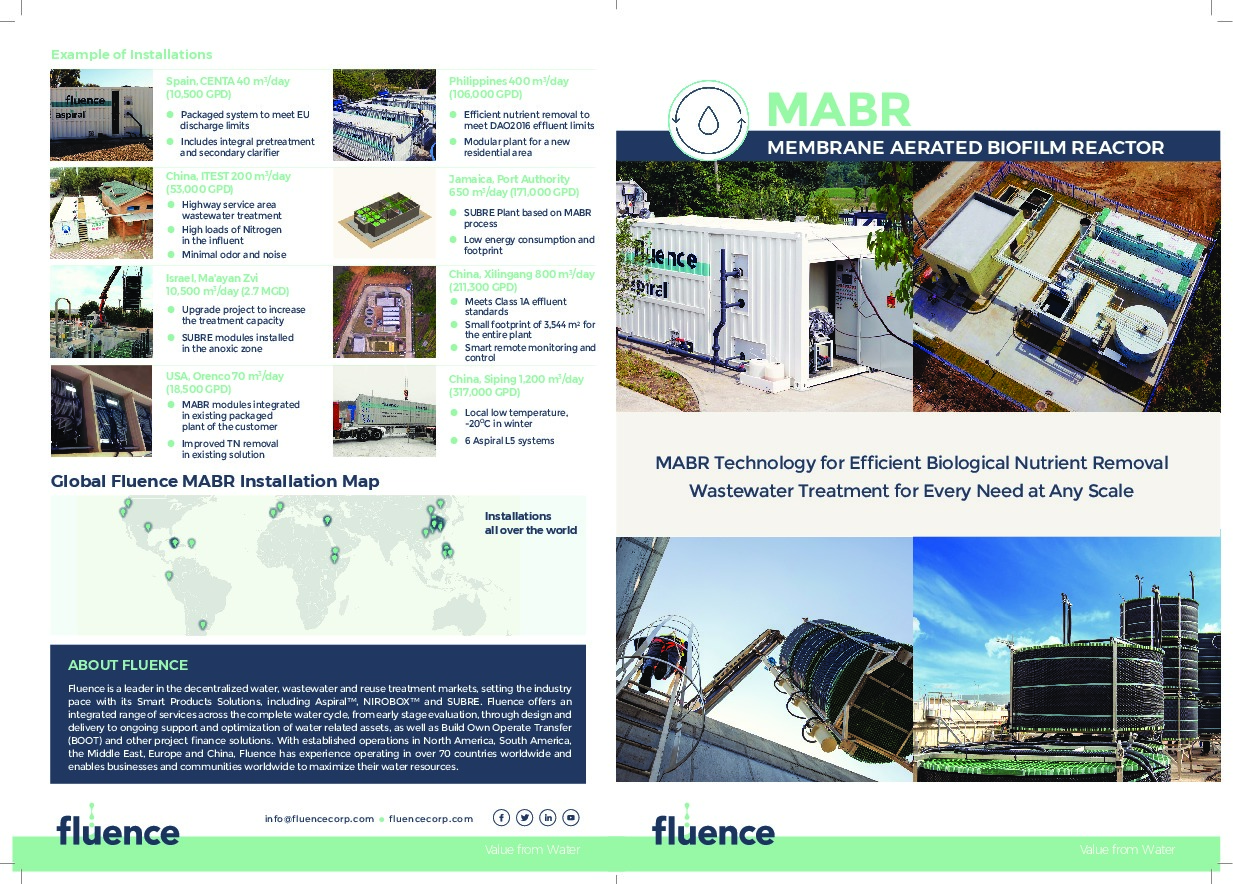 MABR (Membrane Aerated Biofilm Reactors) Wastewater Treatment