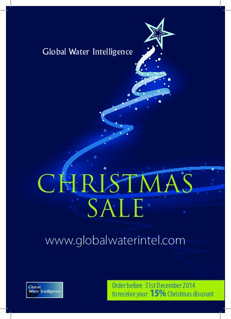 From now until 31st December, save 15% across Global Water Intelligence - including DesalData.com and Water Desalination Report. Now is the perf...
