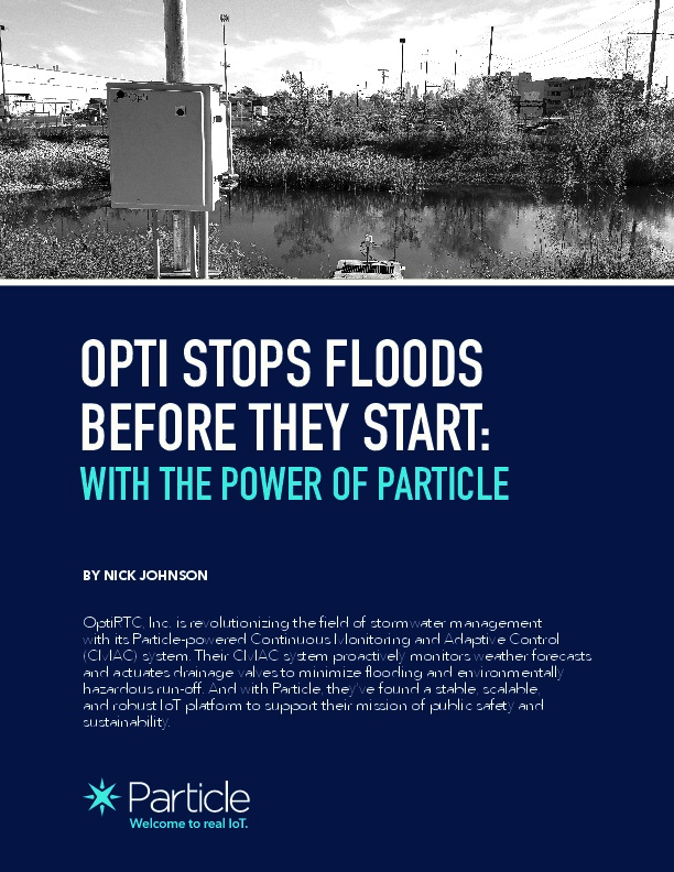 Powerful&nbsp;Particle&nbsp;case study and great read about improving flooding outcomes for communities&nbsp;OptiRTC, Inc.&nbsp;solutions. See: ...