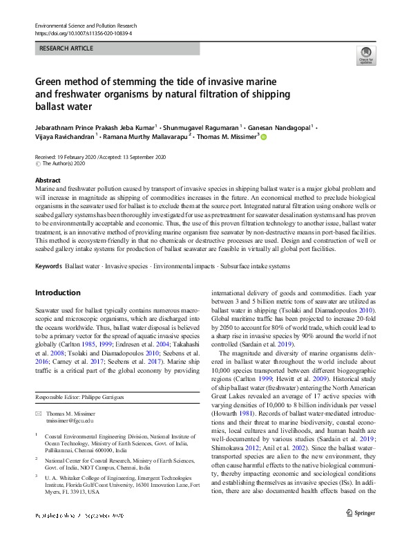 Biofouling and Entrainment & impingement found to be the perpetual problems in desalination & drinking water intake system. A simple solution to...