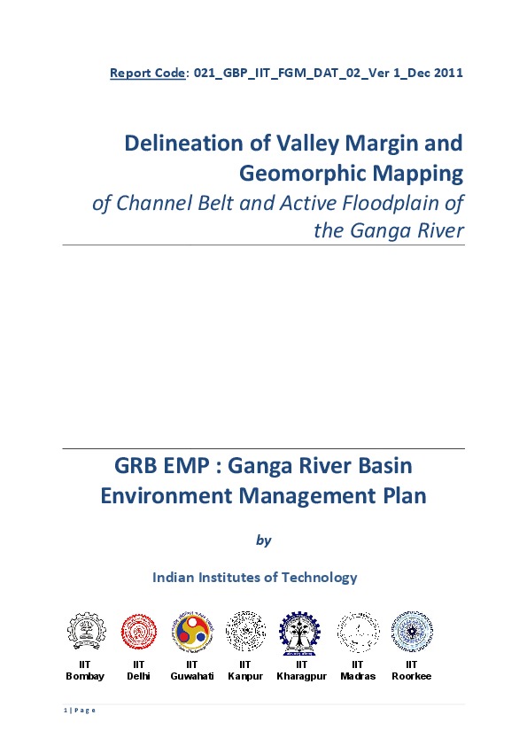 Delineation of Valley Margin and Geomorphic Mapping