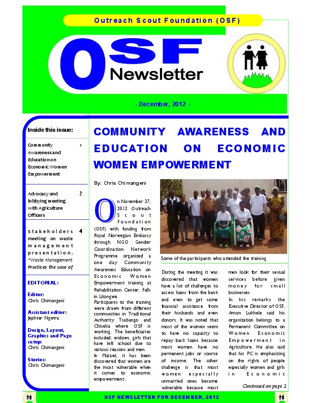 OSF News Letter