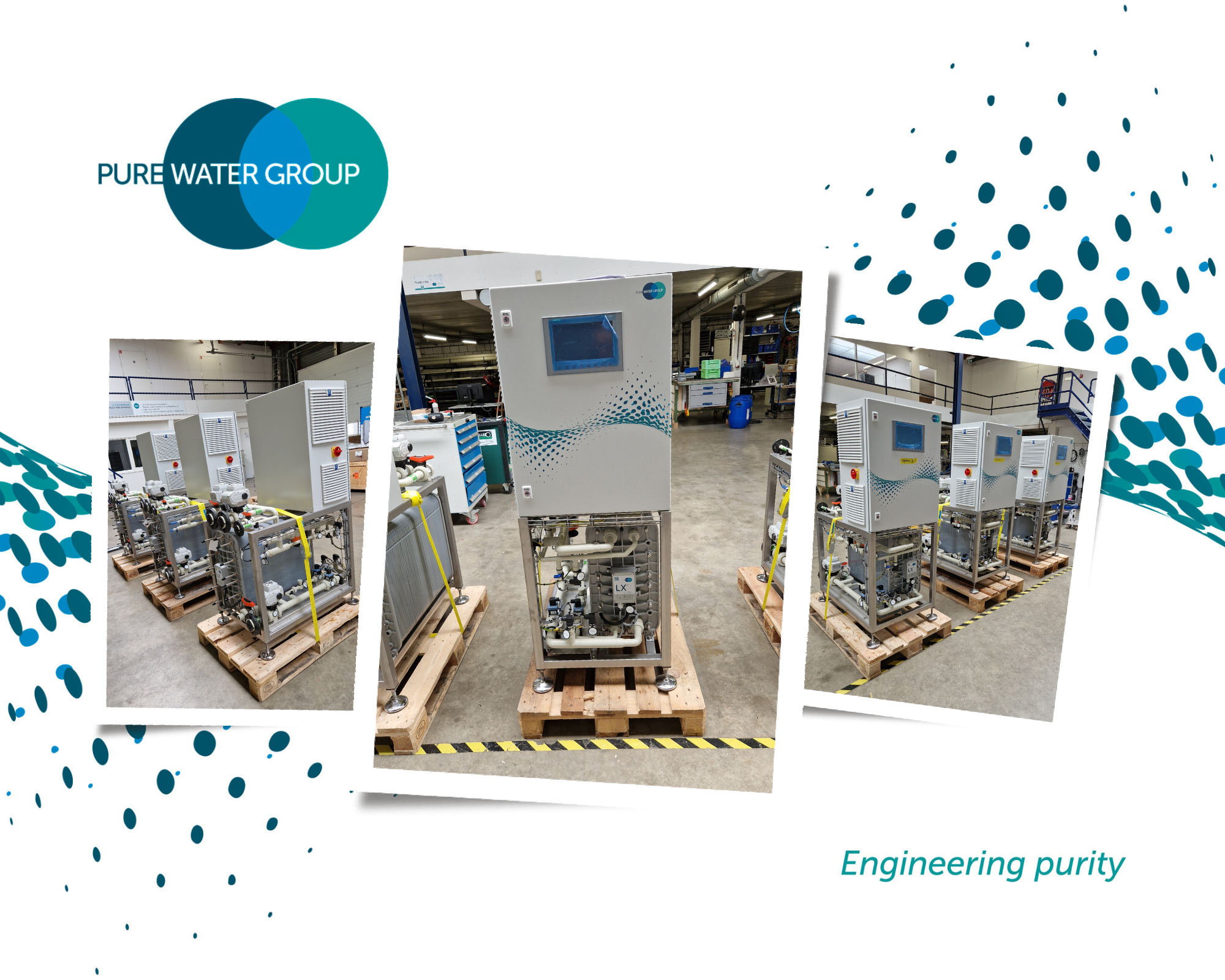 Pure Water Group CEDI triplets ready for shipment to site! • Pure Water Group