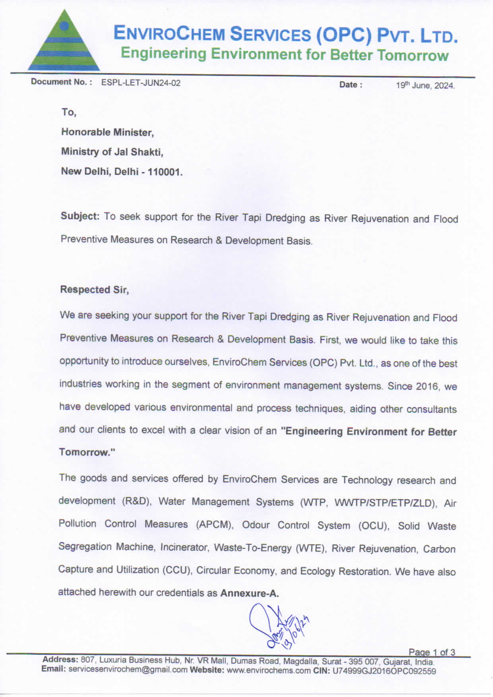 We are seeking expert insights from the global water community regarding our proposed River Tapi Dredging Project, envisioned as a research-base...