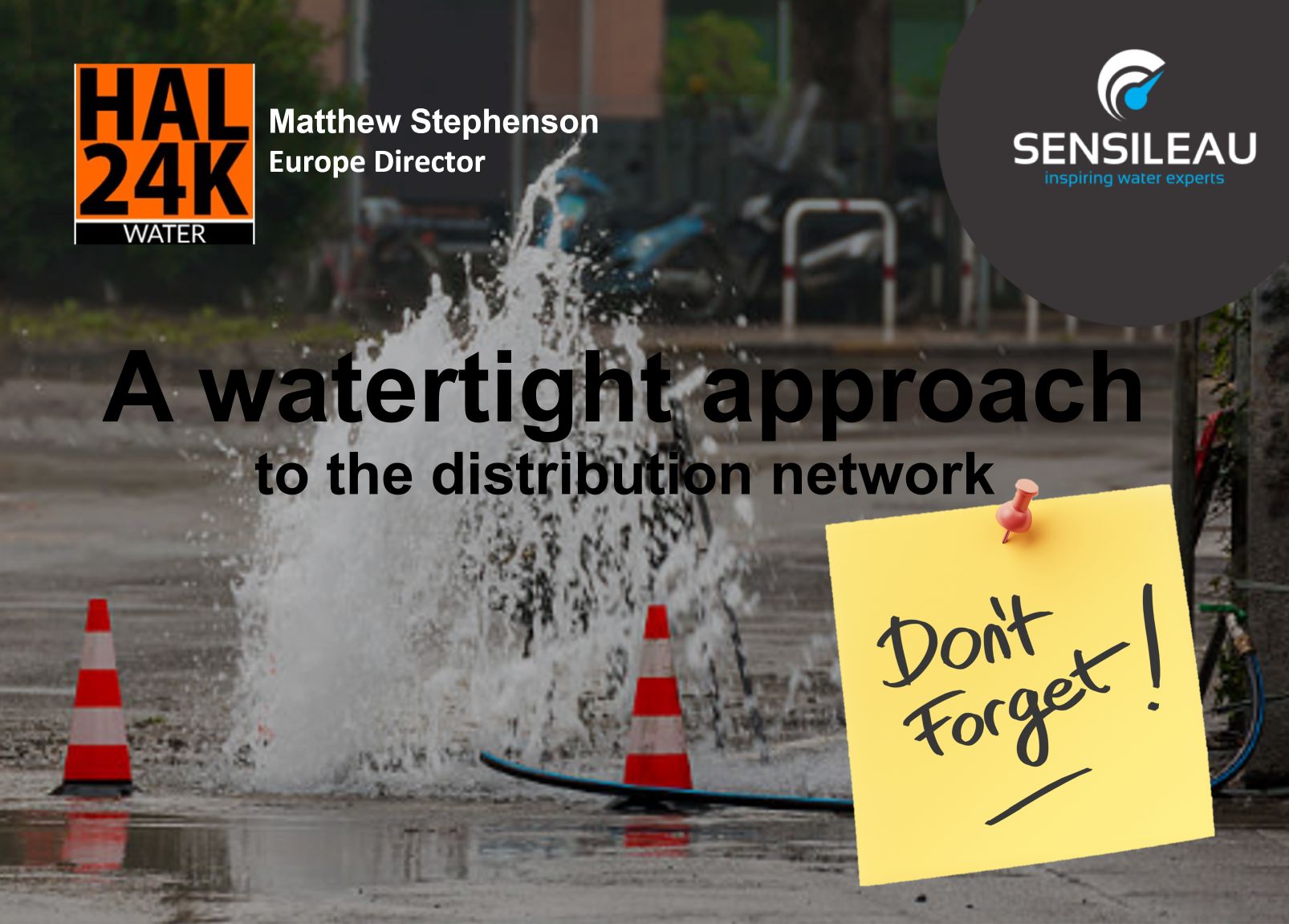 Don't forget!In Sensileau's upcoming webinar 'A Watertight Approach to the distribution network' we will be diving into the black box of the dis...